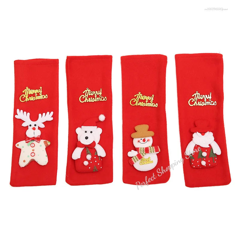 Christmas Wine Bottle Set | Golden Velvet Dress Covers Sleeve | Santa Snowman Xmas New Year Dinner Table Decor