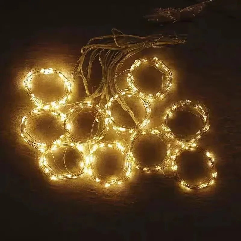3x3M USB Curtain Fairy Lights – LED Window Garland with Remote for Christmas, New Year & Home Decor