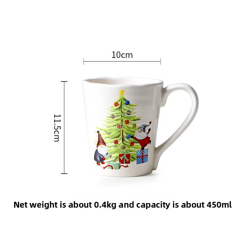 Goblin Series Ceramic Plate | Large Dinner Plate & Rectangle Tray | Christmas Tableware with Underglaze Finish