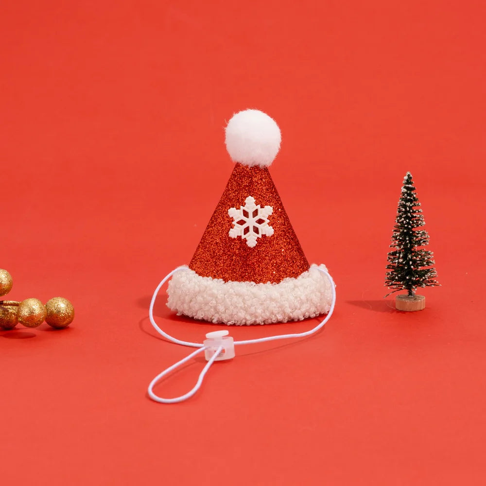 Pet Cat Knitted Scarf | Winter Christmas Soft Santa Claus Knit Scarves for Dog & Cats | Adjustable Xmas Costume Scarf Pet Supplies