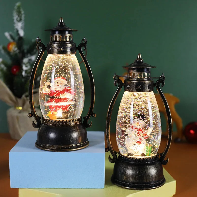 Christmas Crystal Ball Light – Luminous Snow Lantern Portable Oil Lamp Gift & Desktop Holiday Decor