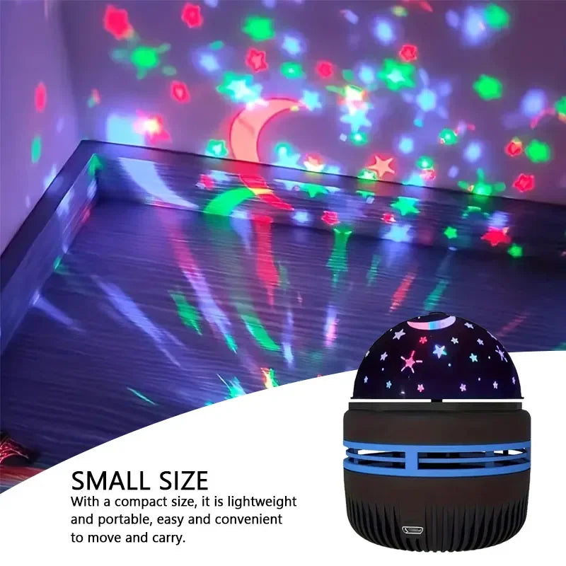 LED Star Galaxy Projector – Auto-Rotating Starry Sky Night Light for Christmas, Bedroom & Home Decoration (USB 5V)