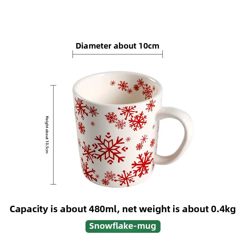 Goblin Series Ceramic Plate | Large Dinner Plate & Rectangle Tray | Christmas Tableware with Underglaze Finish