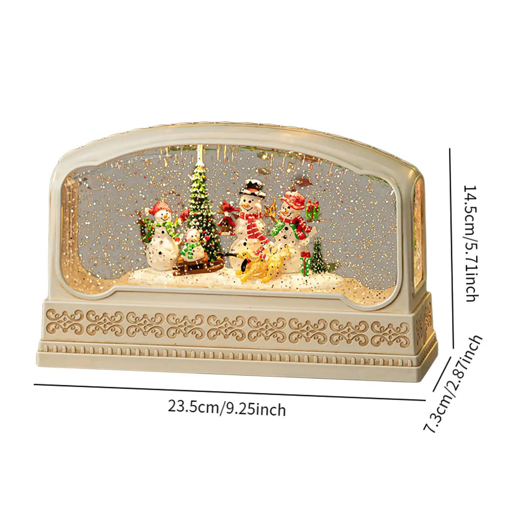 Musical Christmas Snow Globe Light – Snowman Music Box Night Lamp for Holiday Home Decor & Festival Parties