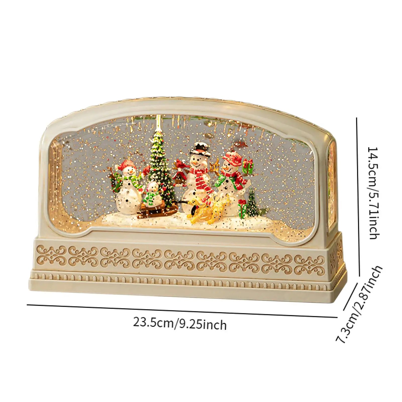Musical Christmas Snow Globe Light – Snowman Music Box Night Lamp for Holiday Home Decor & Festival Parties