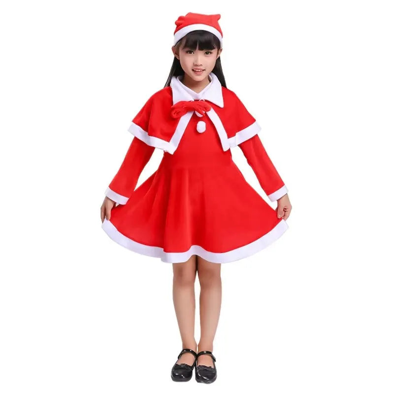 2025 Children's Christmas Costumes | Santa Claus Cosplay Costume Set for Boys & Girls | Classic Red Fashion Suits for Baby & Toddler