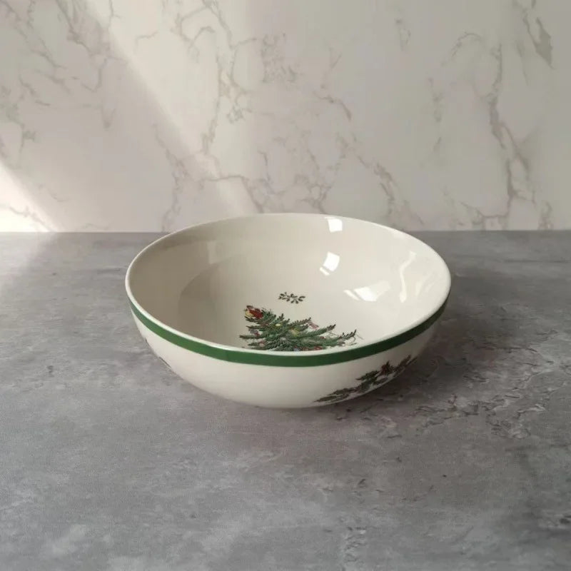 Holiday-Themed Christmas Ceramic Plates & Cutlery Sets | Dinner Plates, Bowls, Mugs, & Saucers Tableware Collection