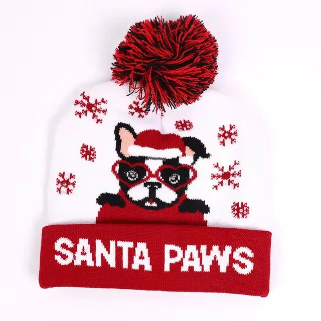 Creative Flashing LED Light Christmas Hat | Snowman Winter Warm Color Knitted Cap | Christmas Gift for New Year & Xmas Party Decor