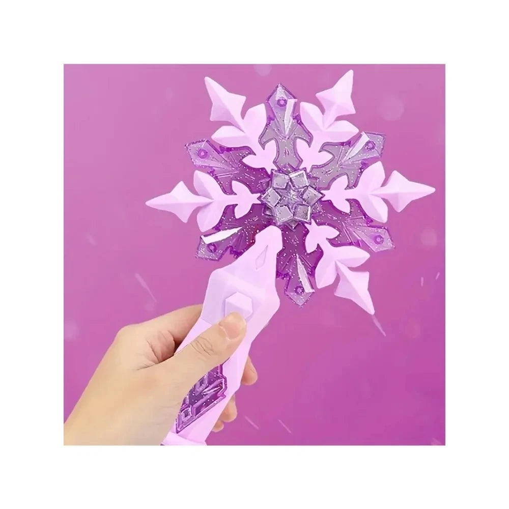 Glowing Princess Snowflake Wand Toy for Girls – Light & Sound Fairy Stick for Kids Cosplay, Christmas & Halloween