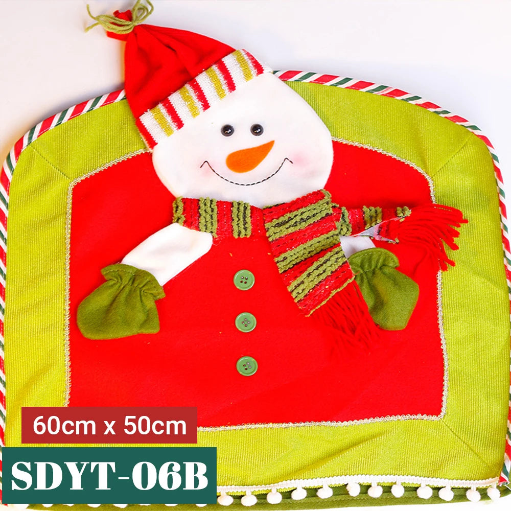 15 Patterns Santa Claus Hat Christmas Chair Covers | Home & Kitchen Dining Room Decoration | Xmas Restaurant & Dinning Home Supplies