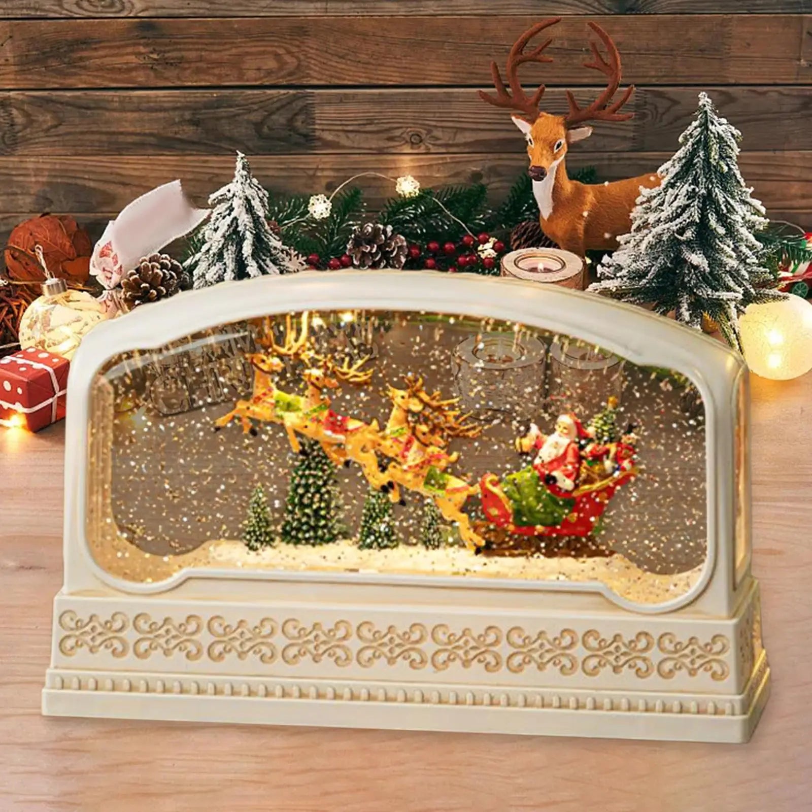 Musical Christmas Snow Globe Light – Snowman Music Box Night Lamp for Holiday Home Decor & Festival Parties