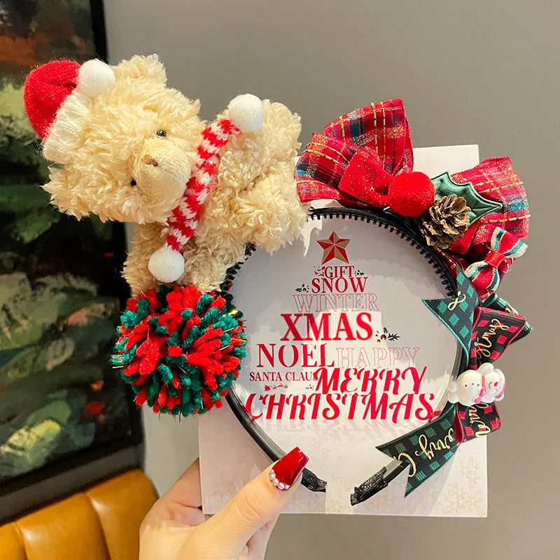 Kawaii Disney Plush Headband | Mickey Mouse Minnie Anime Cute Cartoon Plush Ear Head Band | Hair Accessories Girl Christmas Gift