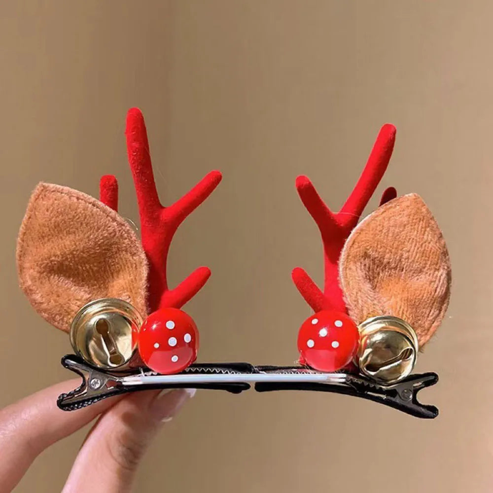 2026 Kids Christmas Headband | Cartoon Elk & Snowflake Bow Hairband | Cosplay, Birthday Party Headwear & Halloween Gifts