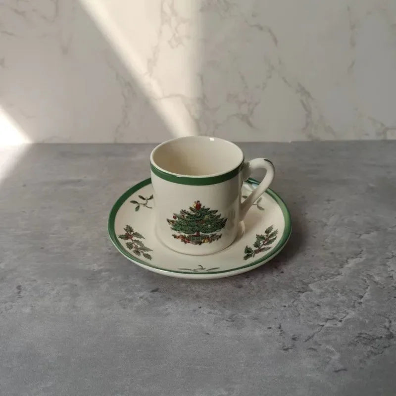 Holiday-Themed Christmas Ceramic Plates & Cutlery Sets | Dinner Plates, Bowls, Mugs, & Saucers Tableware Collection