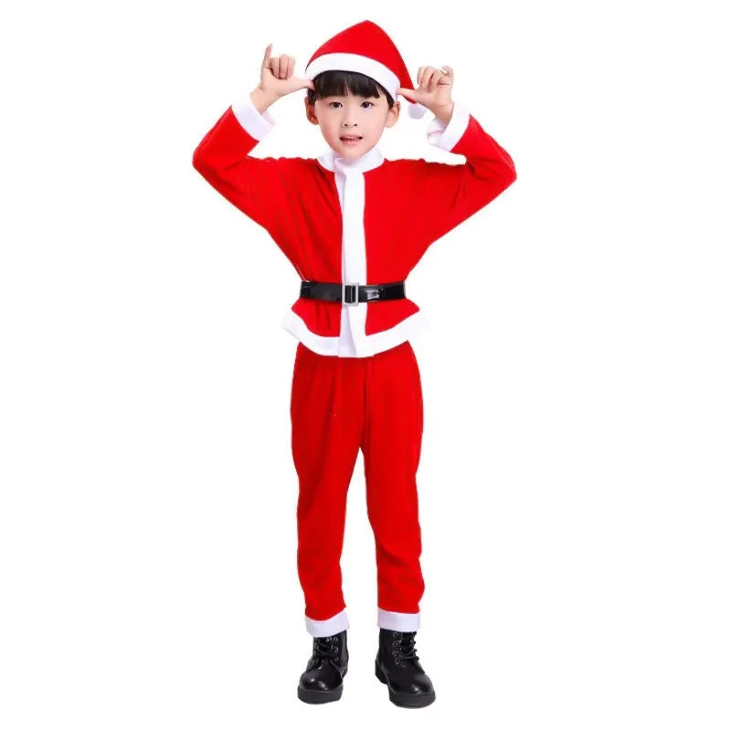 2025 Children's Christmas Costumes | Santa Claus Cosplay Costume Set for Boys & Girls | Classic Red Fashion Suits for Baby & Toddler