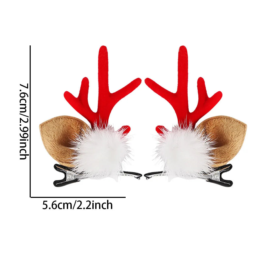 2026 Kids Christmas Headband | Cartoon Elk & Snowflake Bow Hairband | Cosplay, Birthday Party Headwear & Halloween Gifts