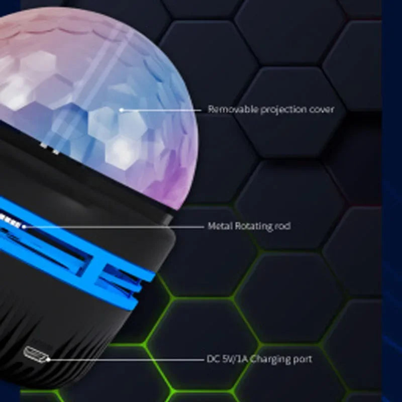 LED Star Galaxy Projector – Auto-Rotating Starry Sky Night Light for Christmas, Bedroom & Home Decoration (USB 5V)