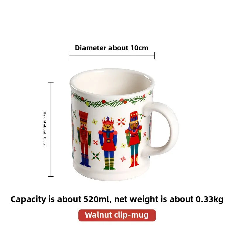 Goblin Series Ceramic Plate | Large Dinner Plate & Rectangle Tray | Christmas Tableware with Underglaze Finish
