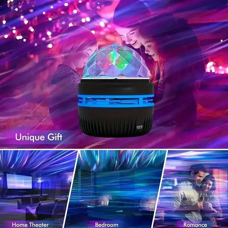 LED Star Galaxy Projector – Auto-Rotating Starry Sky Night Light for Christmas, Bedroom & Home Decoration (USB 5V)