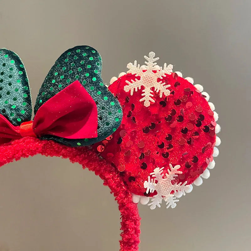 Kawaii Disney Plush Headband | Mickey Mouse Minnie Anime Cute Cartoon Plush Ear Head Band | Hair Accessories Girl Christmas Gift