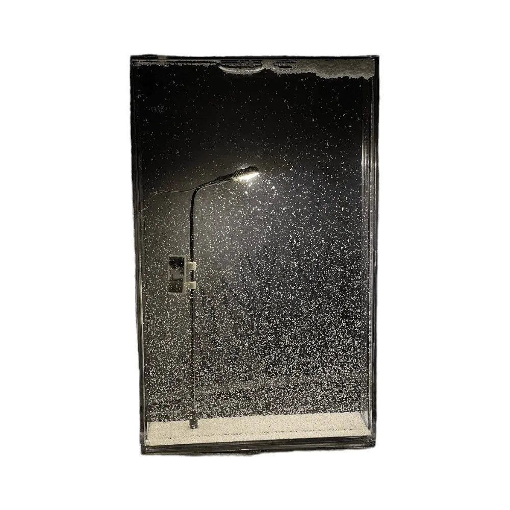 Christmas Night Street Lamp Decor Snowy Scene LED Lamp with Snowy Crafts