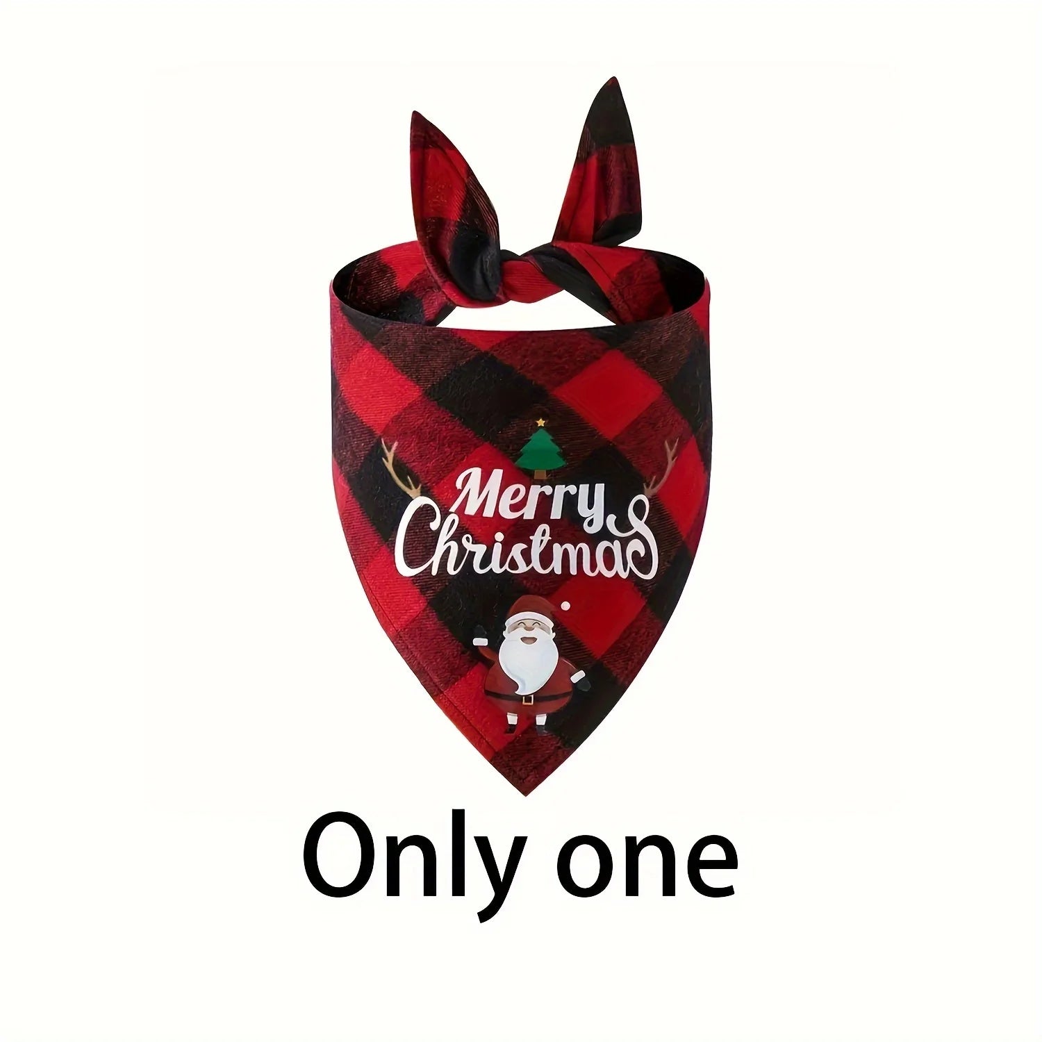 Christmas Dog Bandana | Santa & Snowman Design 100% Polyester | Adjustable Holiday Pet Headband for All Dogs