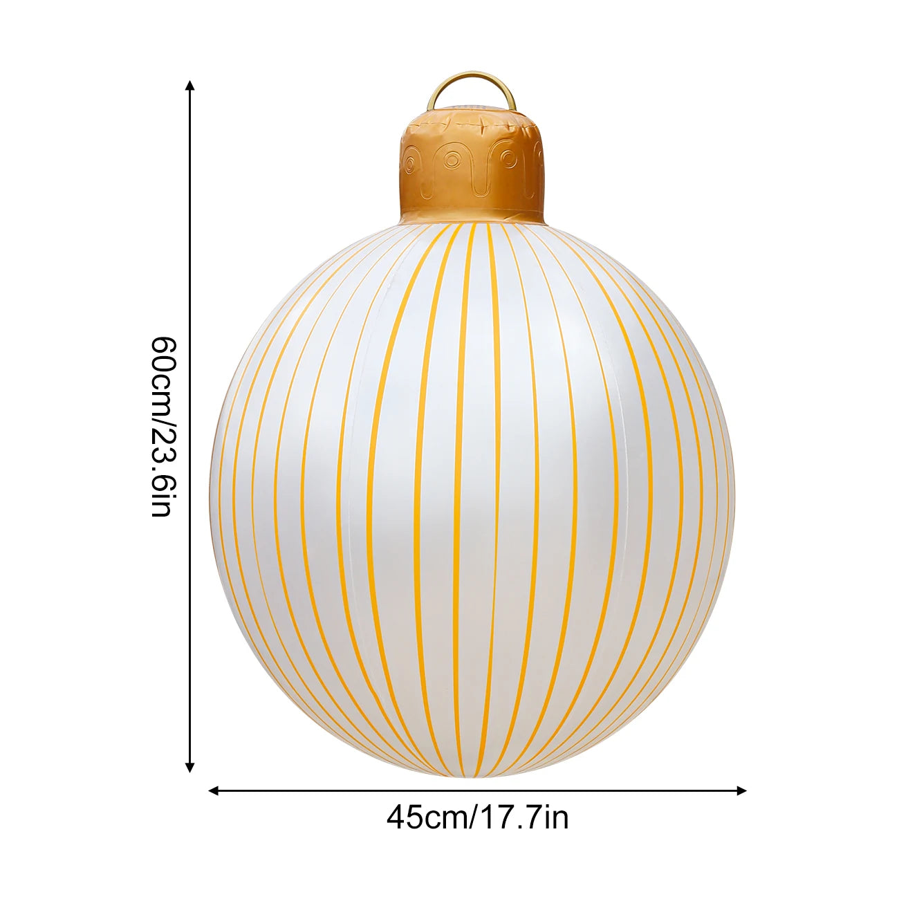 1PC Large Inflatable Christmas Ornament Ball | PVC Holiday Decorated Inflatable Yard Ball