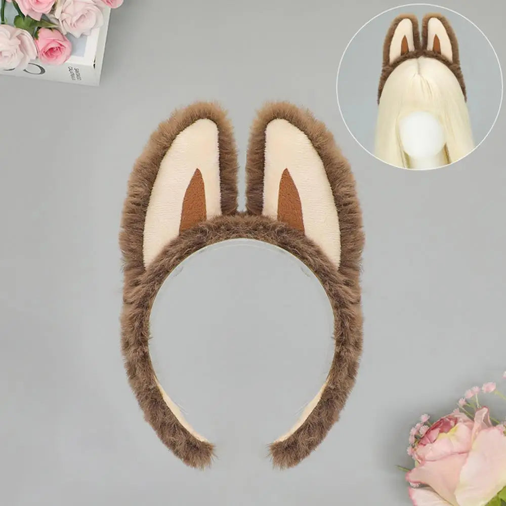 Christmas Plush Antler Headband | Lolita Party Headpiece Reindeer Antler Head Hoop | Cartoon Deer Ears Hair Accessories