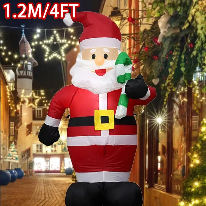 1pc Christmas Inflatable Toy Gift | Snowman/Penguin with Built-in LED Lights | Indoor/Outdoor New Year Party DIY Garden Decor